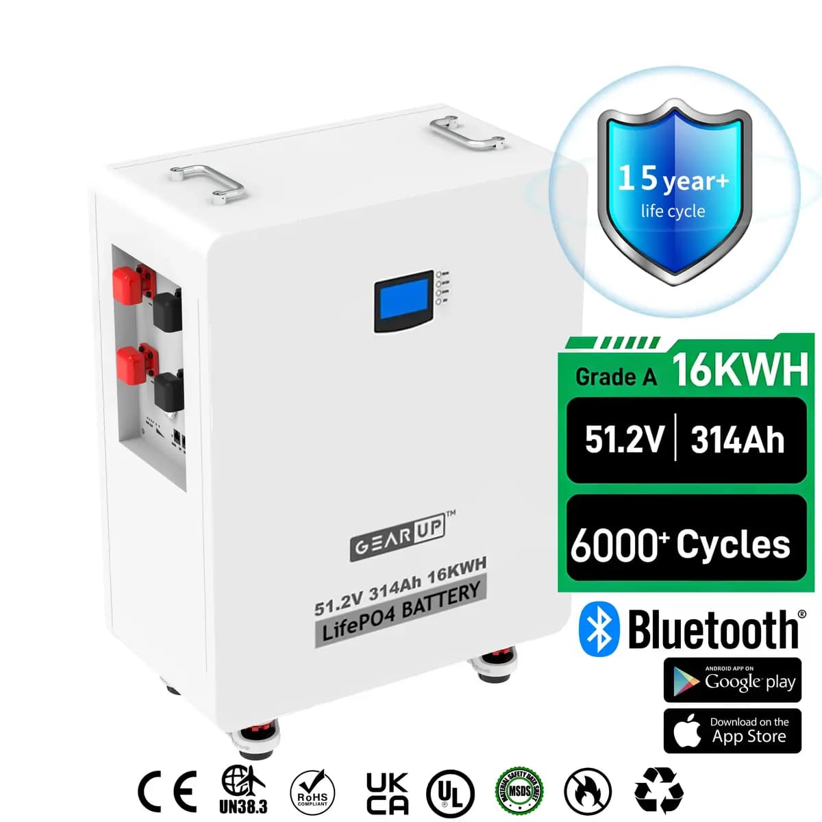 6KW Hybrid Solar Power Package | Deye 6KW Inverter with GearUP 16KWh Battery & Lesso 595W 7 pcs Panels (Solar Setup - 28) image 3