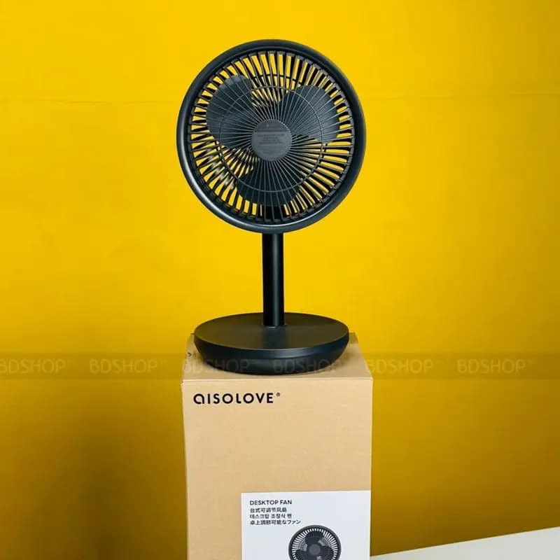 Xiaomi AISOLOVE F5 Pro Rechargeable Fan 4000mAh with Swing & Extendable - Black Color