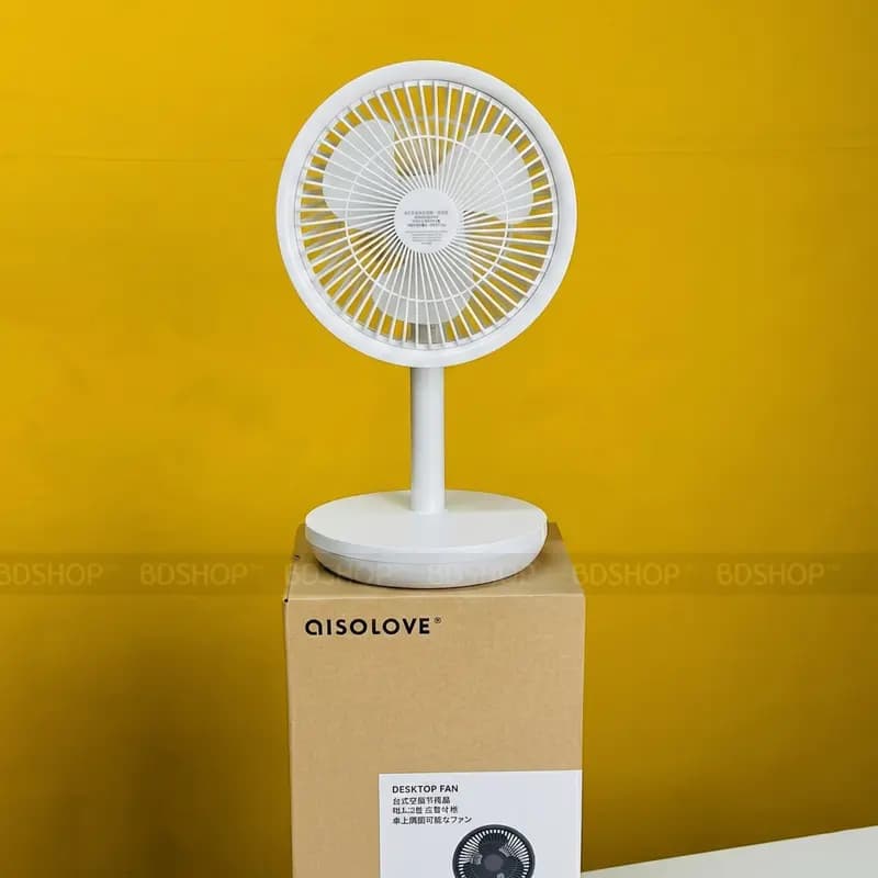 Xiaomi AISOLOVE F5 Pro Rechargeable Fan 4000mAh with Swing & Extendable - White Color