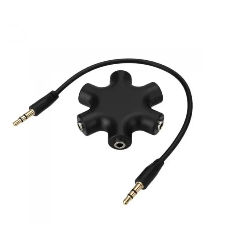 Audio 1-to-5 Jack Splitter With AUX Cable