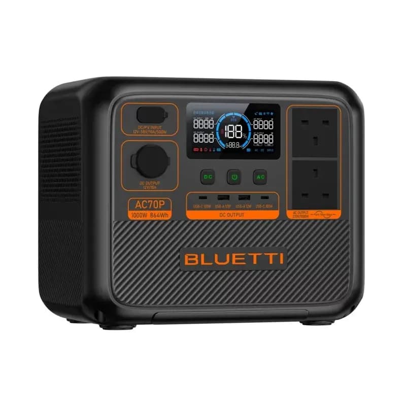 BLUETTI AC70P Portable Power Station - Inverter 1,000W and 864Wh Lithium Battery (Pre-Order ) image 2