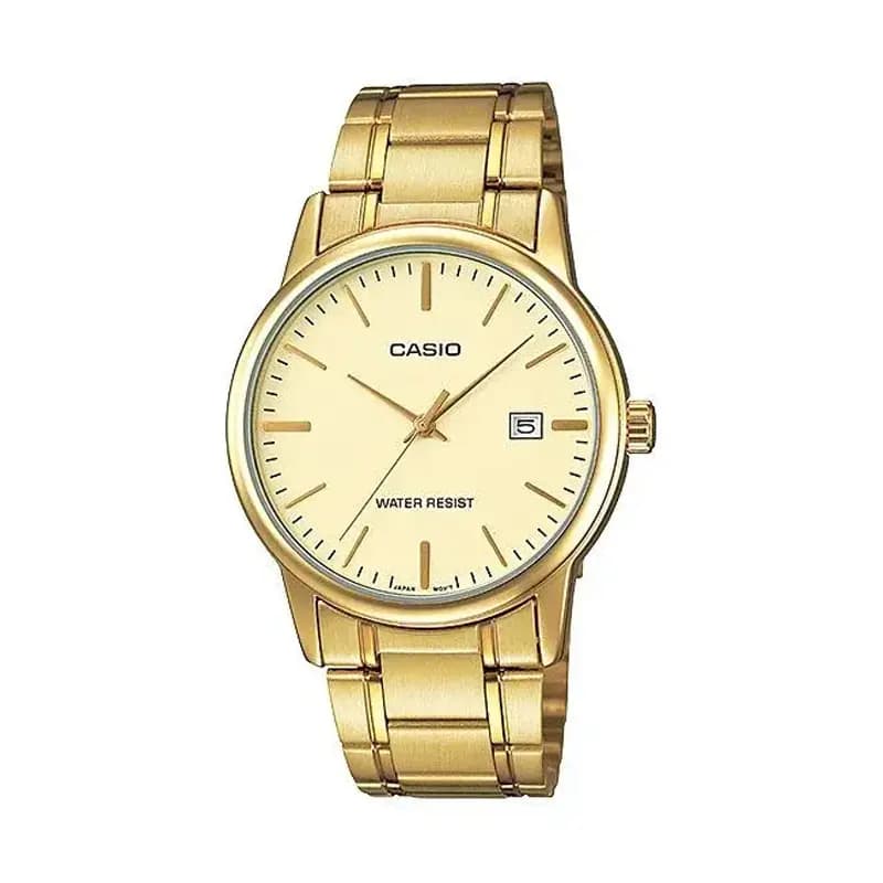 Casio Golden Bridal Watch for Gents (MTP-V002G-7B)