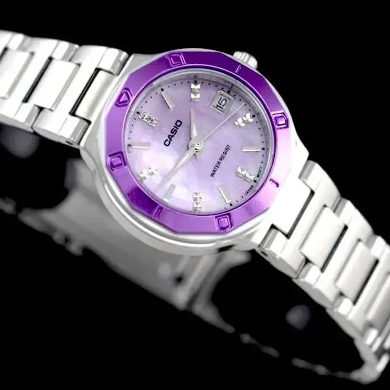 Casio ladies pearl purple watch (LTP-1366D-6AD)