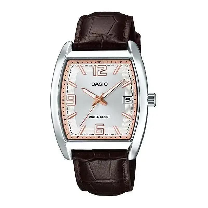 Casio Leather Band Gents Watch [MTP-E107L-7A]