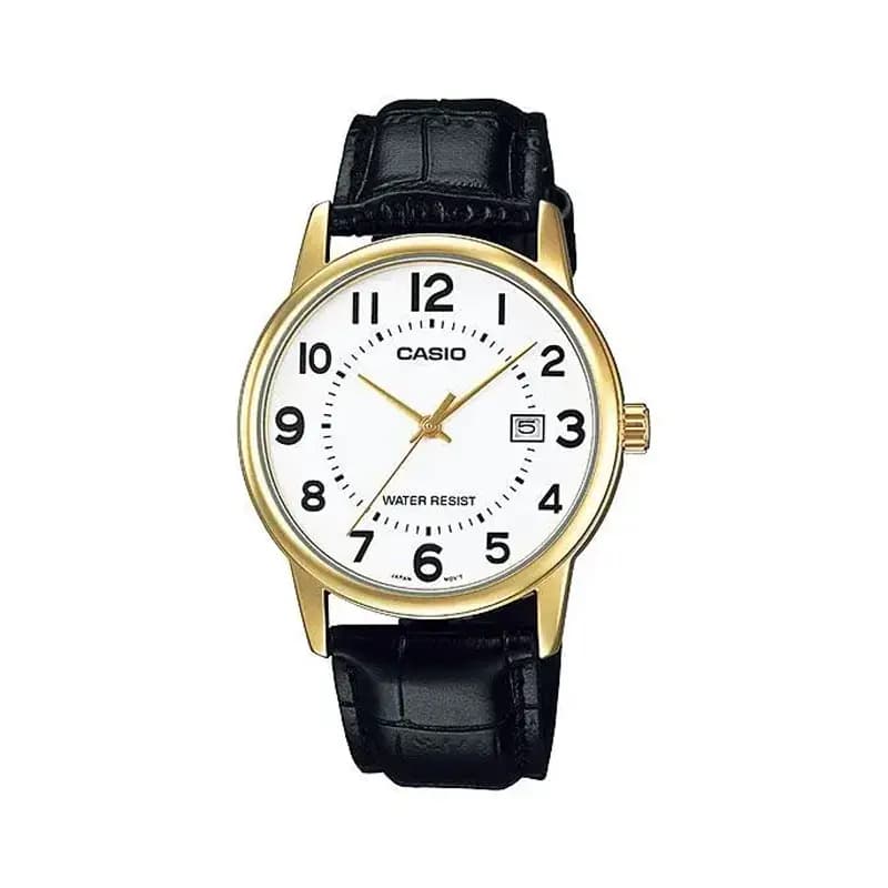 Casio Leather Fashion Gents Watch  (MTP-V002GL-7B)