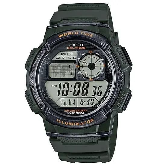 Casio sports watch with world time (AE-1000W-3AV)