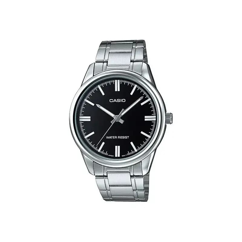 Casio Stainless Black Dial Watch (MTP-V005D-1AUDF)