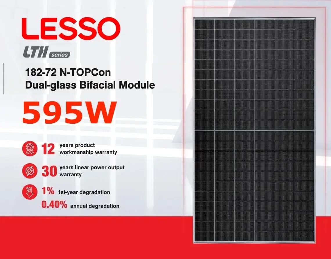 Deye 6KW Hybrid Solar Power Package | Deye 6KW Inverter with Deye 5KWh Battery & Lesso 595W 6 pcs Panels (Solar Setup - 20) image 4