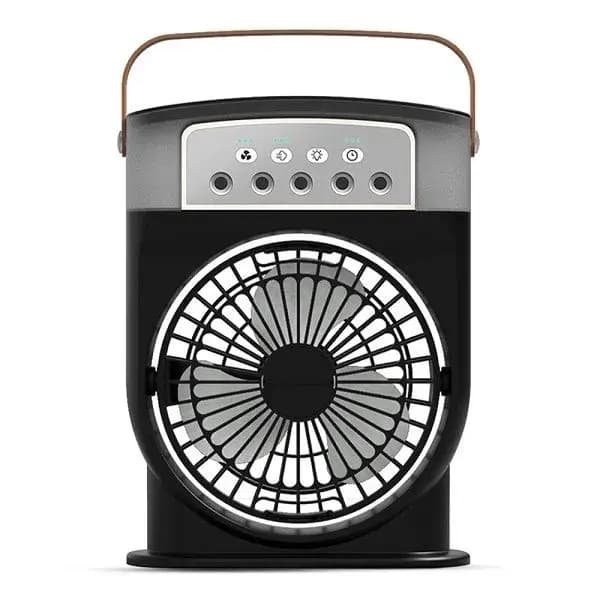 DISNIE Rechargeable Air Cooler Fan With Mist Flow - Black