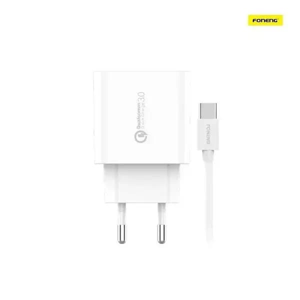 FONENG 18W Fast Charger QC3 with Cable Type - C