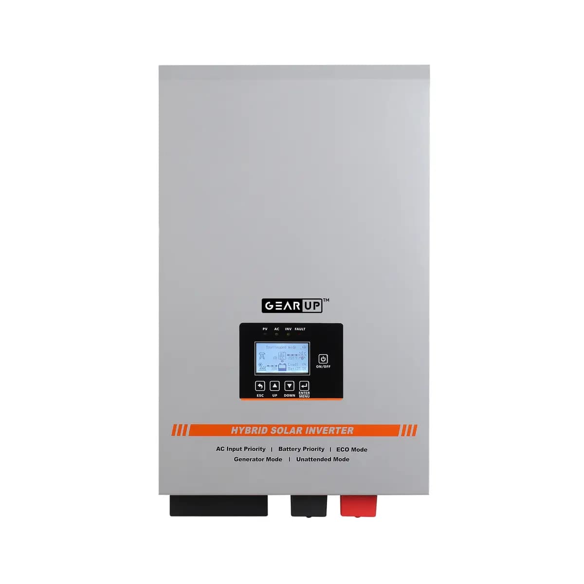 GearUP 2KW, 24V Low Frequency Off-Grid Hybrid Solar Inverter (Solar 30V-150V, 1700W) - GTG2K24M60 image 2