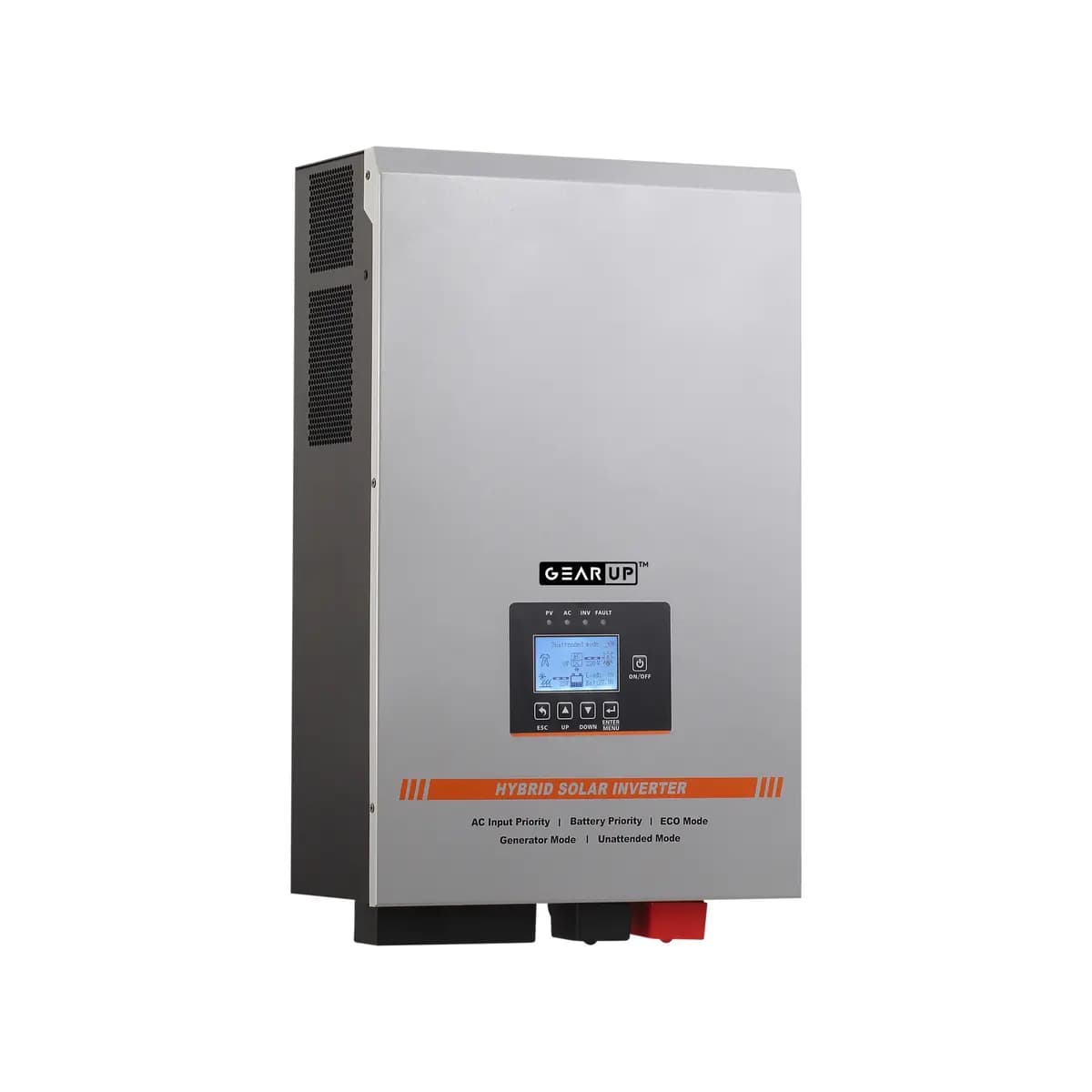 GearUP 2KW 24V Low Frequency Solar Inverter + 24V, 100Ah Lithium Battery + Jinko 1860W Solar Panel and more  ( Solar Setup - 34) image 2