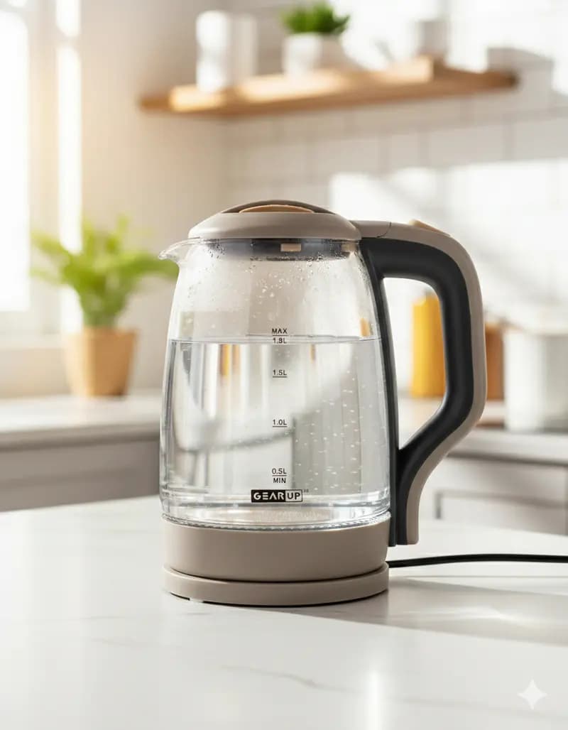 GearUP GK15 Premium Electric Glass Kettle 1.8L (1500W)