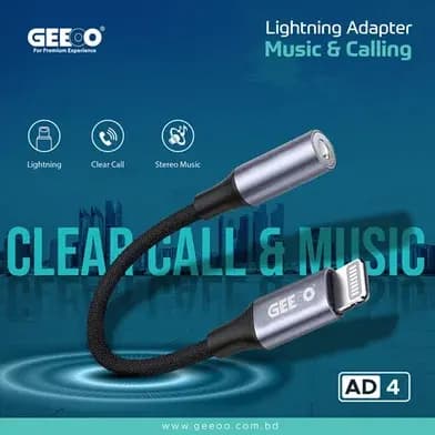 GEEOO AD4 Lightning to 3.5mm Adapter