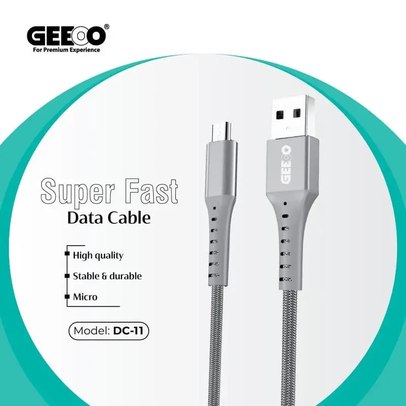 Geeoo DC-11 3A Micro USB Short Cable 30cm