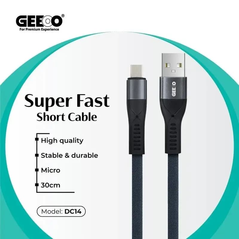 Geeoo DC14 3A Micro USB Short Cable ? 30cm