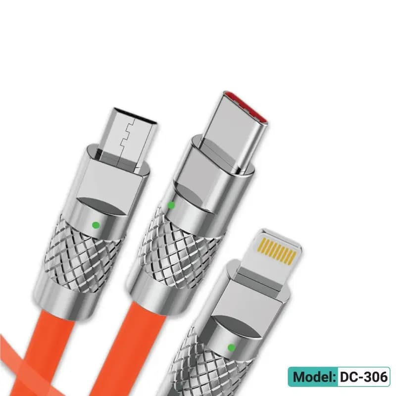 GEEOO DC306 3 IN 1 Super Fast Charging Cable