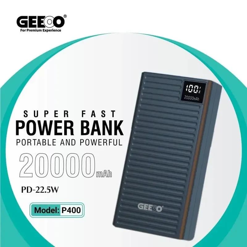 Geeoo P400  22.5W 20000mAh Power Bank