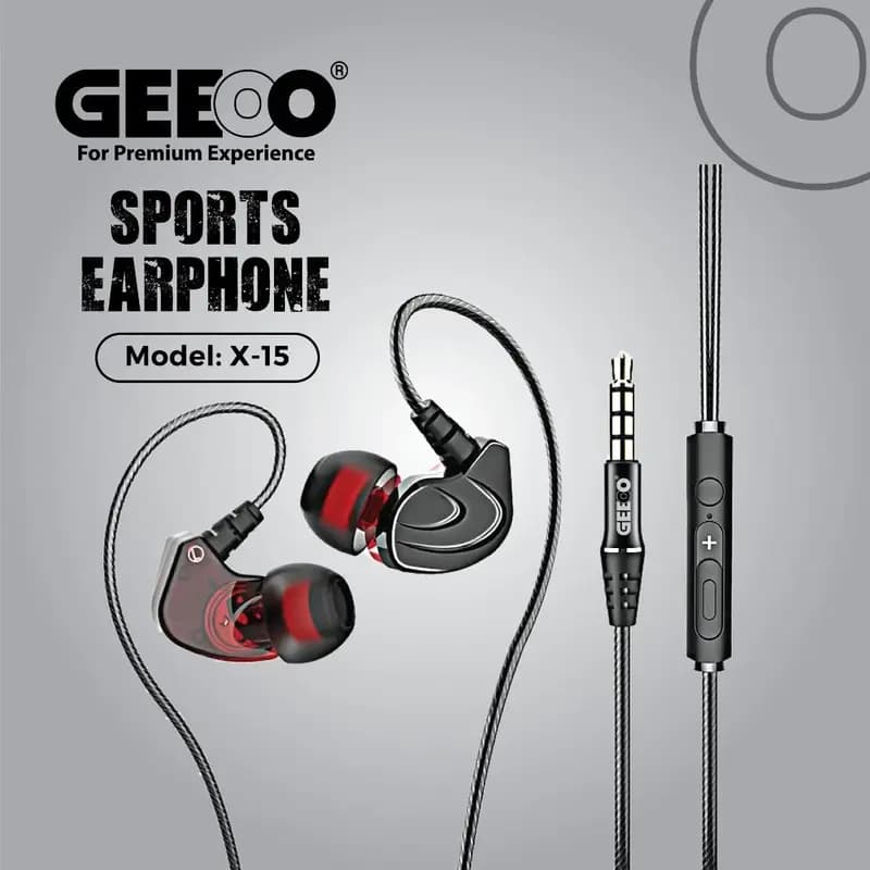 Geeoo X-15 Sports In-Ear Wired Earphone