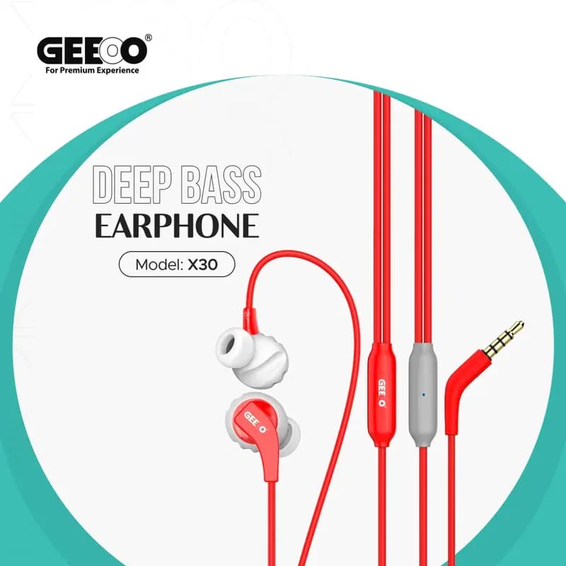 GEEOO X-30 Deep Bass In-Ear Wired Earphone