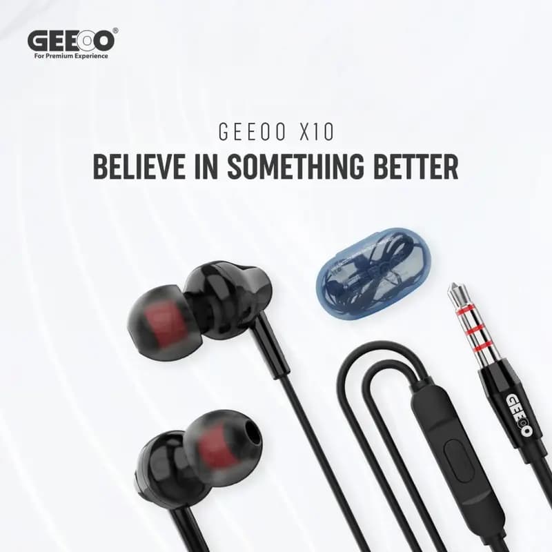 Geeoo X10 3.5mm In-Ear Wired Earphone