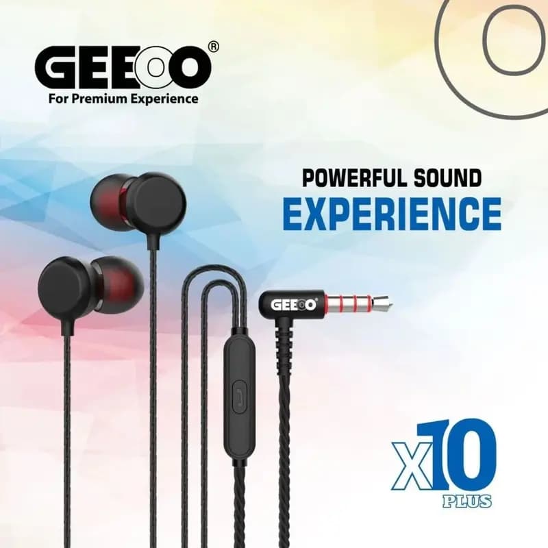 Geeoo X10 Plus In-ear Earphone with Microphone
