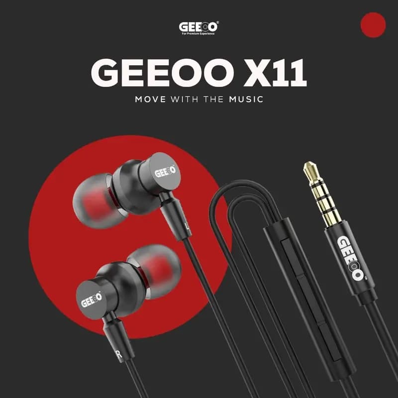 GEEOO X11 Strong Bass In-Ear Wired Earphone