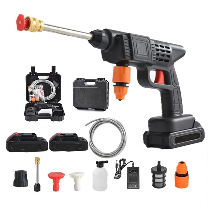High-Pressure Car Wash Spray Gun Machine with Rechargeable Batteries