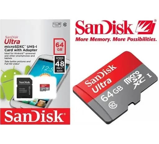 High Speed 48MB/s SanDisk 64GB MicroSDXC