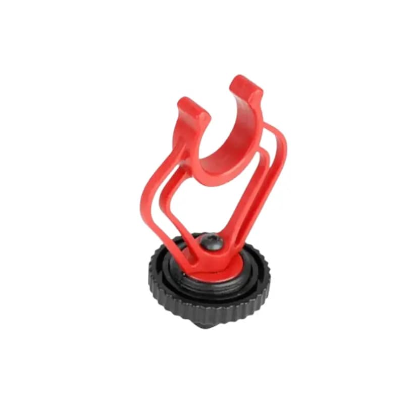 Hot Shoe Shock Mount For BOYA MM1, Rode VideoMicro- Red
