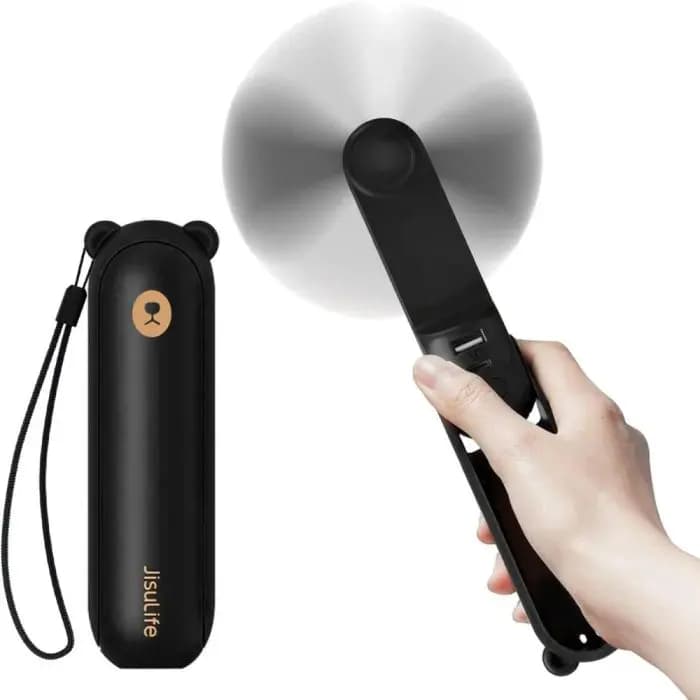 Jisulife F8 Life8 Hand Fan 2000mAh - Black Color
