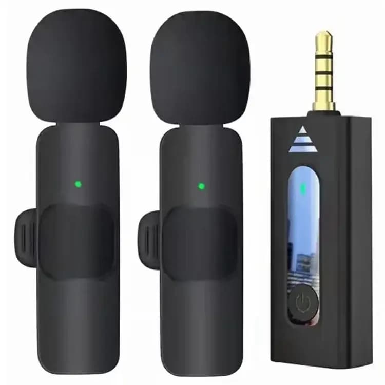 K35 Dual Wireless Microphone For 3.5mm Supported Devices (1:2 Microphone)