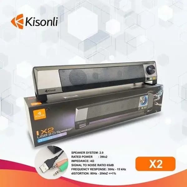 Kisonli X2 Soundbar Computer LED TV Speaker
