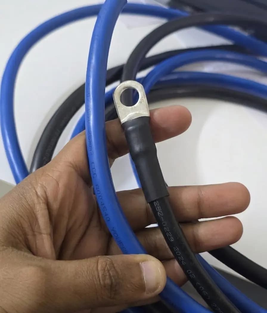 25mm² DC Flexible Battery Cable for LiFePO4 Lithium Battery with Cable Lugs - - 1M Pair image 2