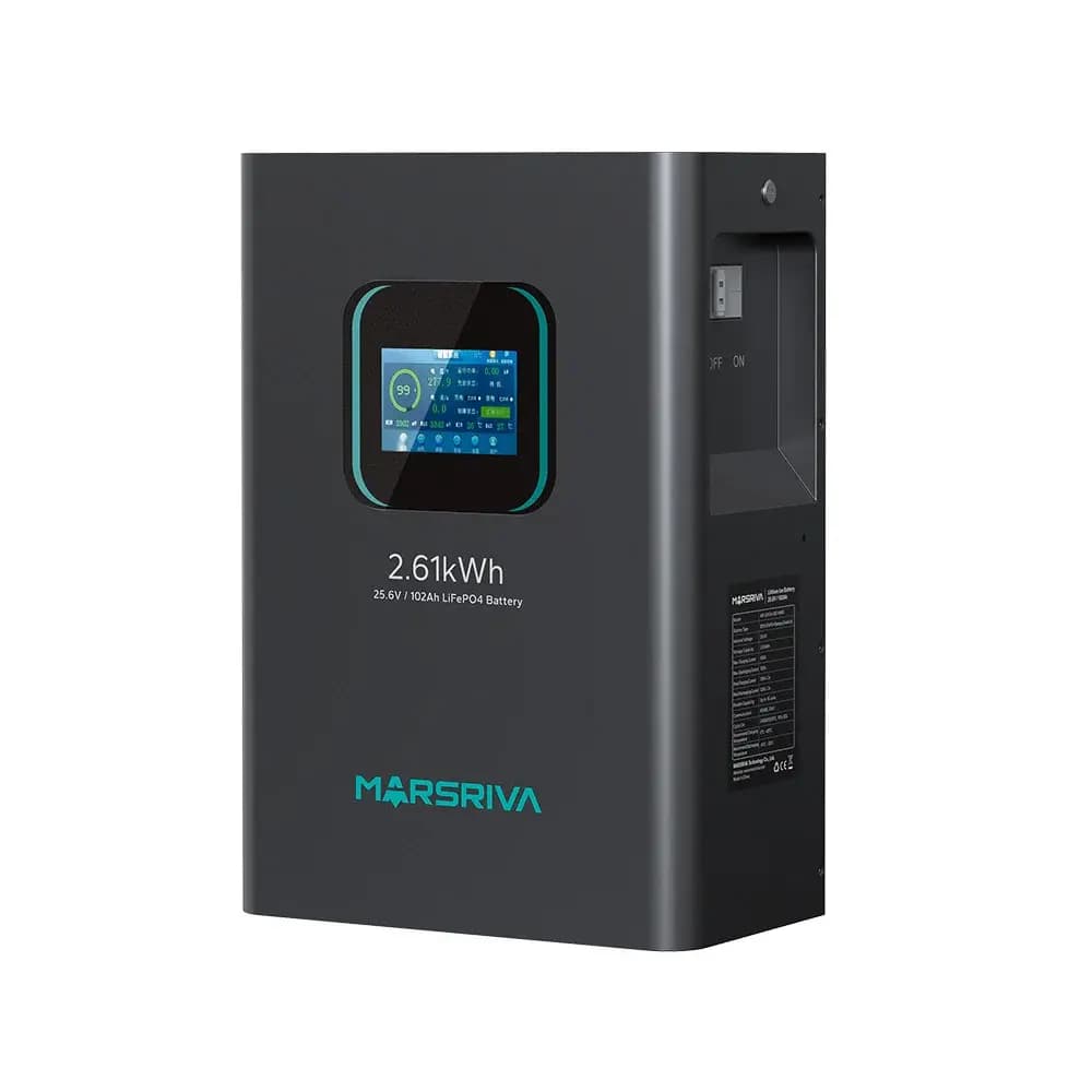 Marsriva 25.6V / 102Ah LiFePO4 Wall Mount Lithium Battery (Grade A) image 2