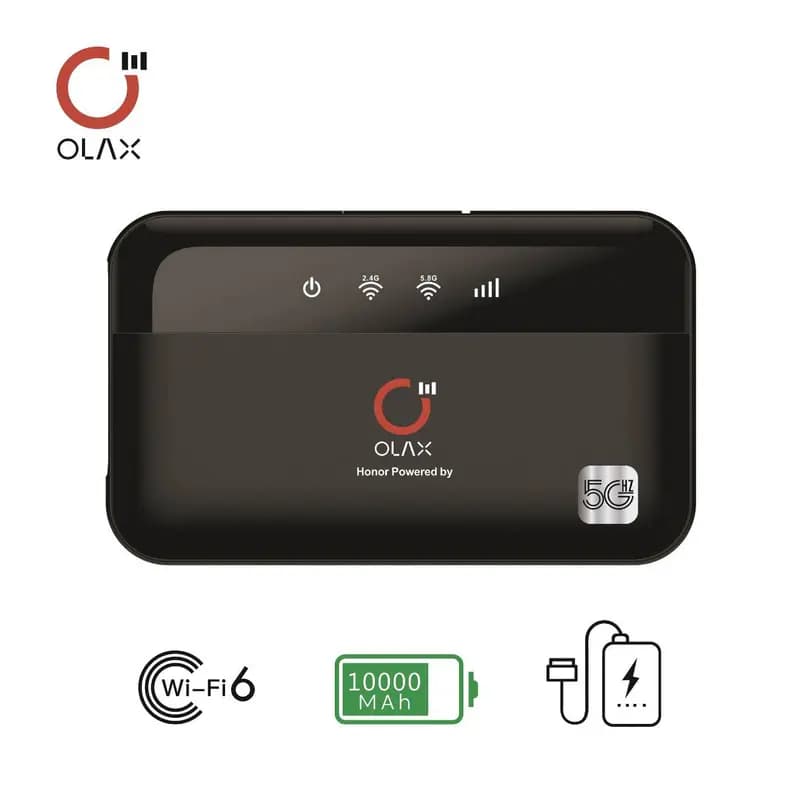 OLAX M100 WiFi-6/5GHz, 10000mAh Battery (Pocket Router + Power Bank)