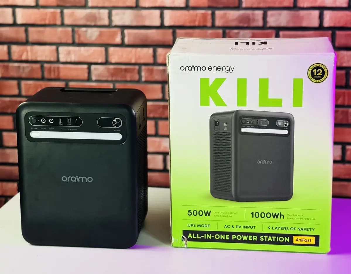 Oraimo KILI All-in-One Solar Power Station Inverter 500W, Lithium Battery 1000Wh