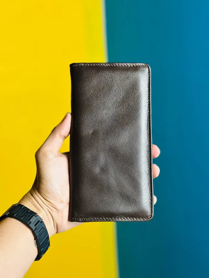 Premium Leather Wallet for Men – Dark Brown