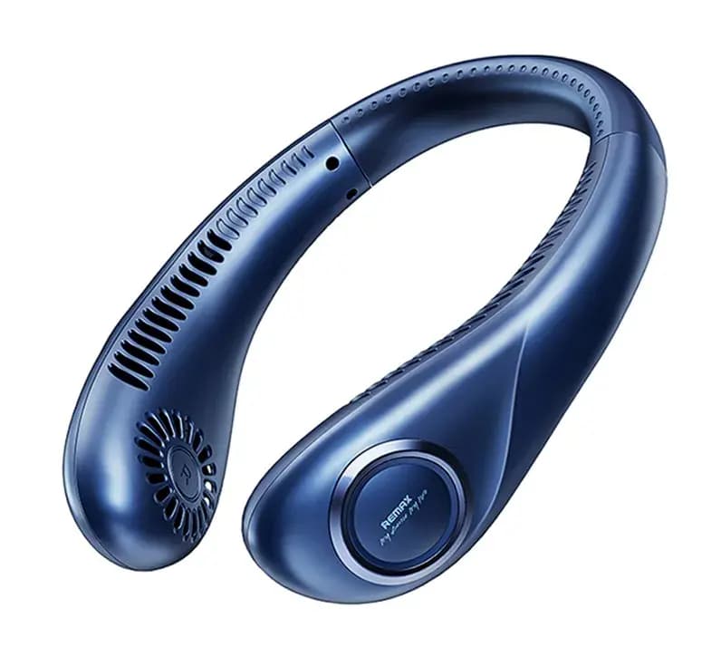 Remax F23 Icying Series Bladeless Neckband Fan - Blue Color