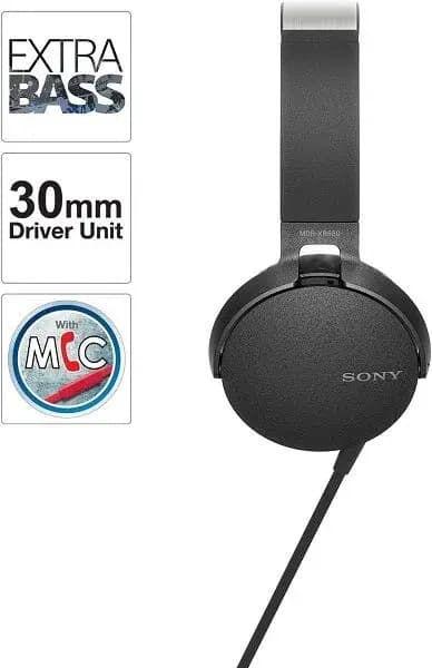 Sony XB550AP Extra Bass Wired On-Ear Headphones