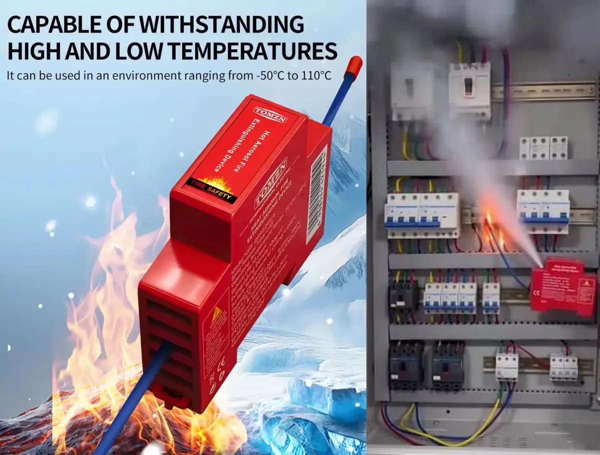 TOMZN Aerosol Fire Extinguisher Flame Retardant Protector Carbon Dioxide Nitrogen PC Aerosol (TOFS-QRR0.01G/S) image 3