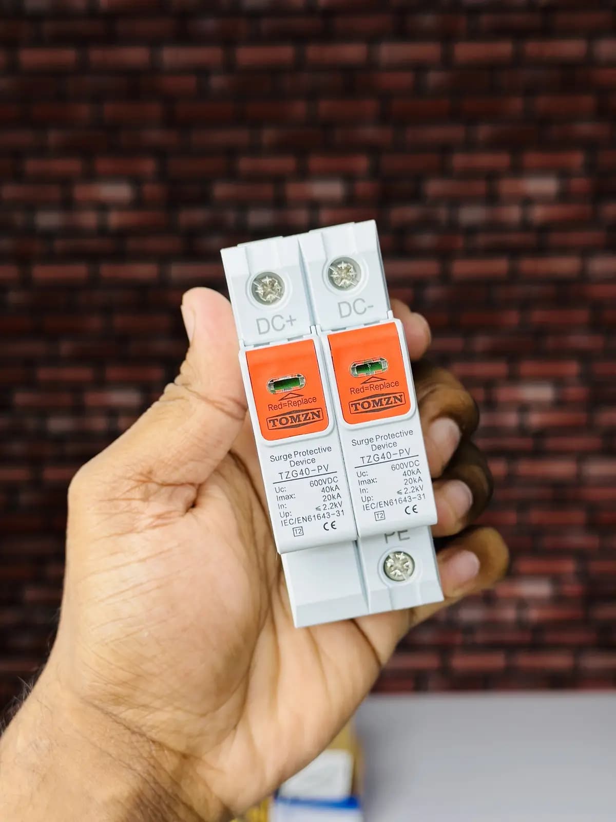 TOMZN 2 Pole DC SPD (Surge Protective Device) - TZG40-PV (20KA-40KA) 600VDC image 4