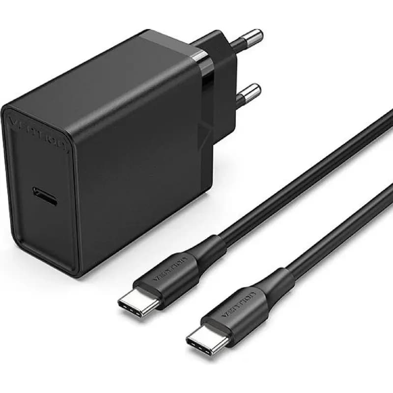 Vention FAHWF-EU 1-port 25W USB-C Wall Charger with USB-C Cable EU-Plug