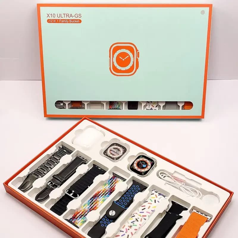 X10 Ultra-GS 12 in 1 Seven Straps Smart Watch