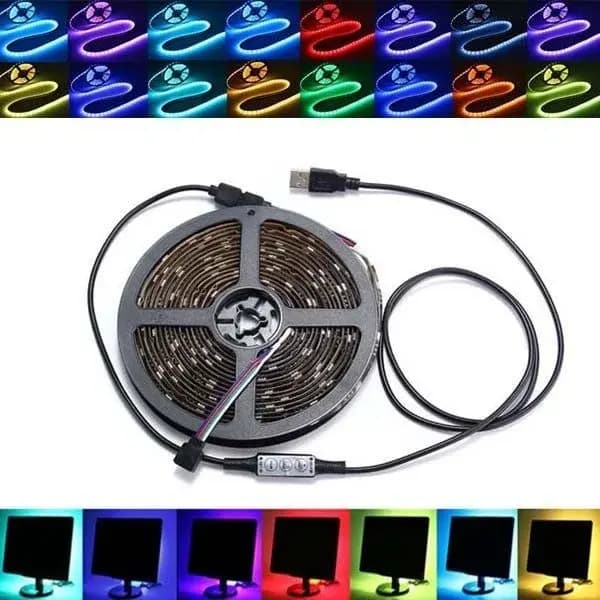 0.5/1/2/3/4/5M USB Waterproof RGB SMD5050 LED Strip Light Bar