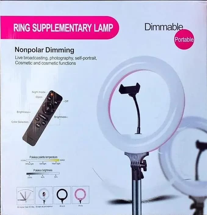 14 Inch Remote Control Mobile Live Supplementary Ring Light Without Stand