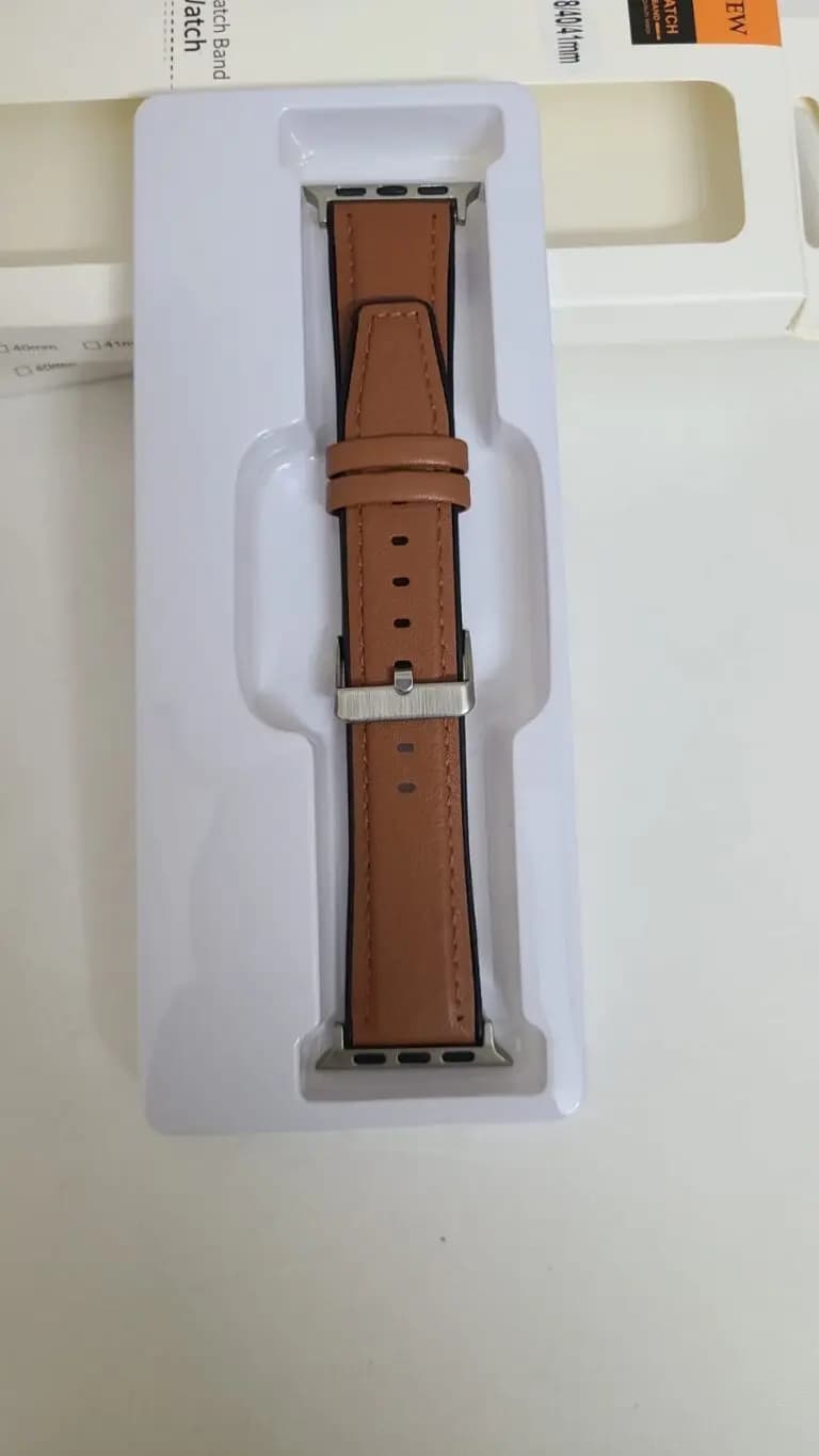 42/44/45/49mm Spigen Leather Strap For Smartwatch – Brown Color