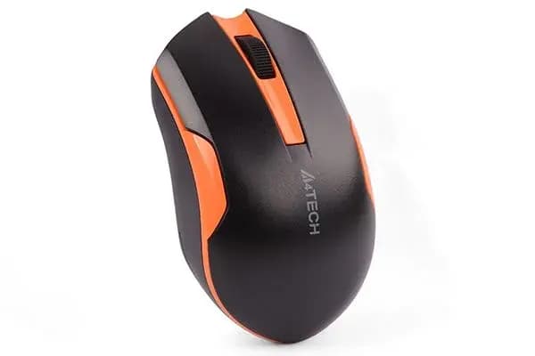 A4 TECH G3-200N 2.4G Range 15M Wireless Mouse Black + Orange