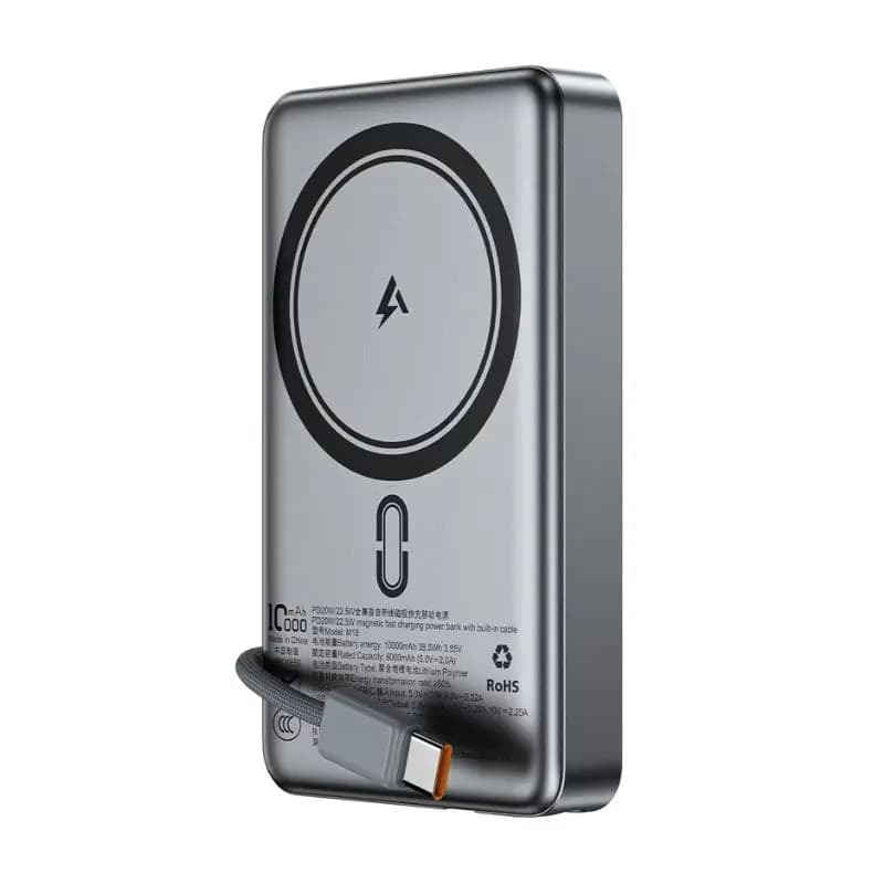 ACEFAST M18 PD22.5W power bank 10000mAh with wireless charging and cable