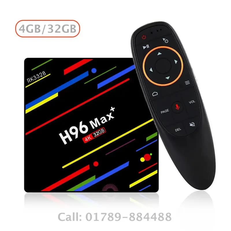 Android TV Box- H96 Max Plus 4GB RAM 32GB ROM Android 8.1 USB3.0 Support HD Netflix 4K Youtube